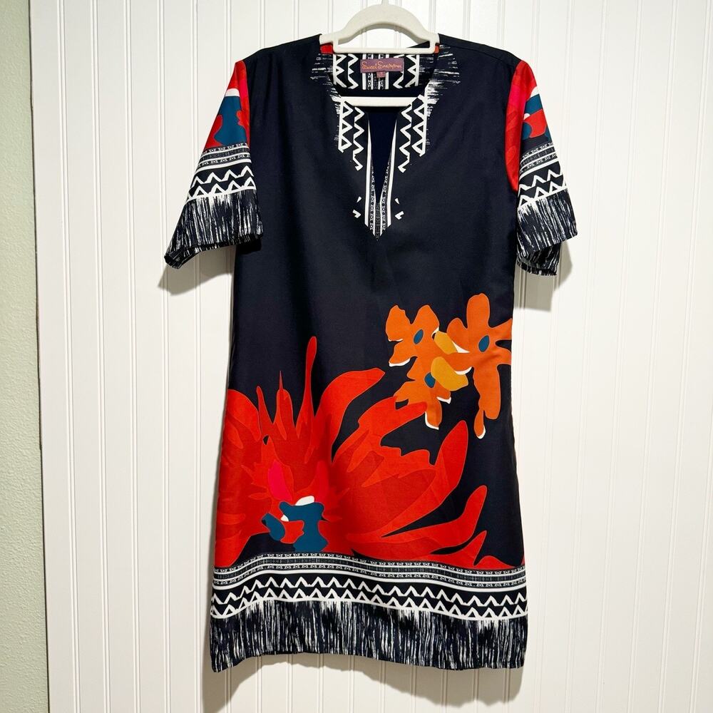 Sweet Sinnamon Floral Sheath Dress Size Medium